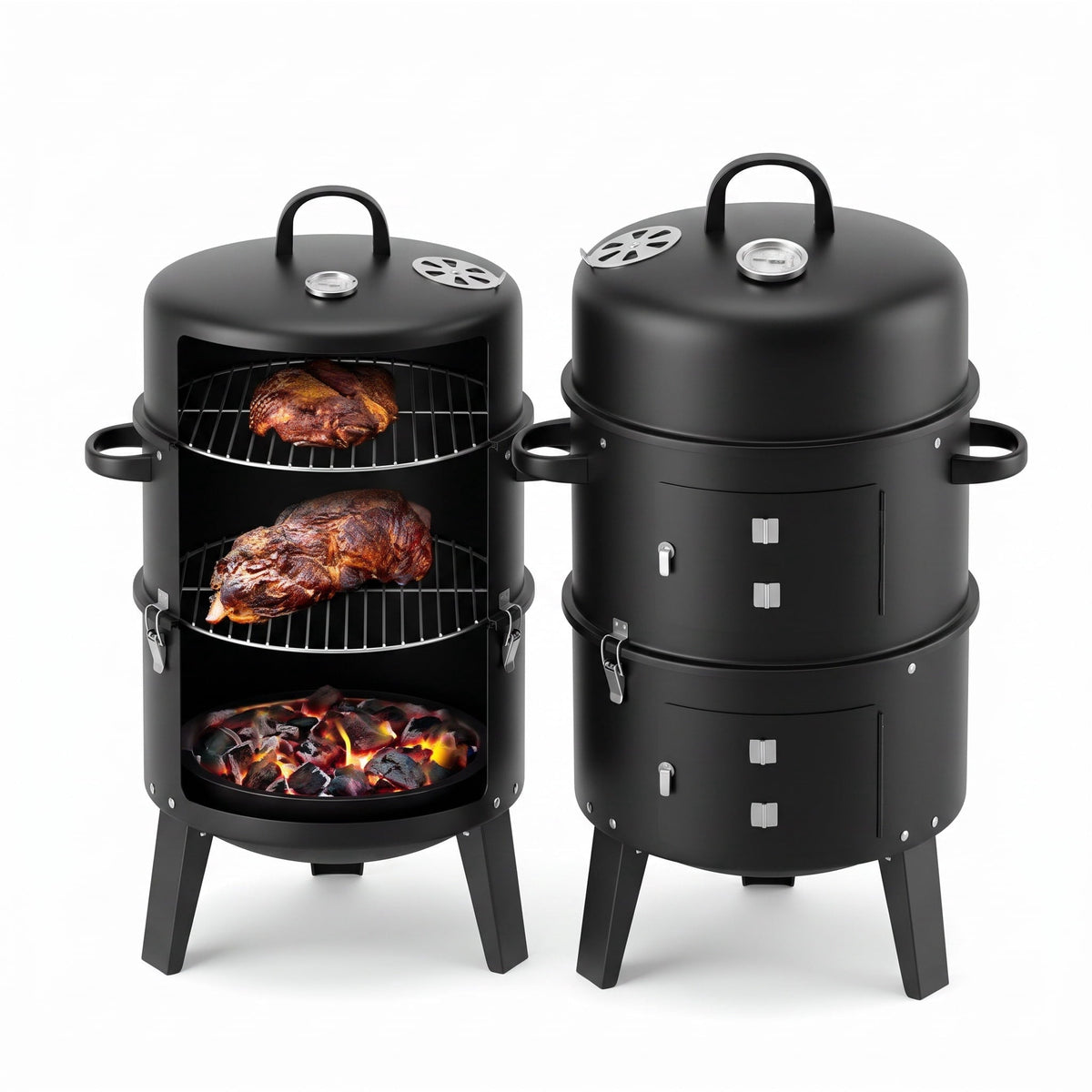 Biotree Outdoor Vertical Charcoal Grill with Lid