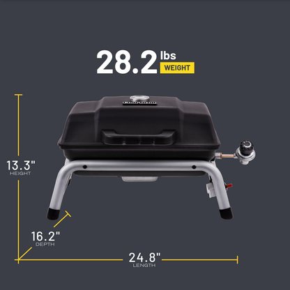 Char-Broil 1-Burner Portable Propane Gas Grill in Black