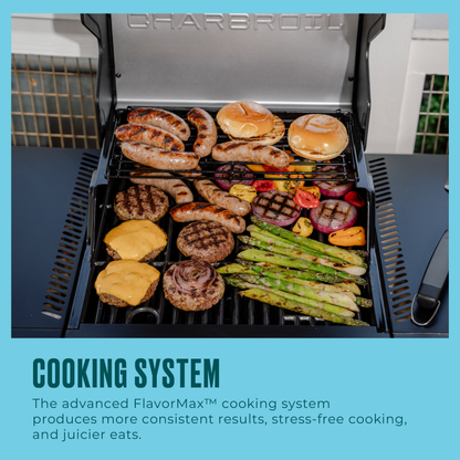 Char-Broil Performance Series FlavorMax 2-Burner Gas Grill, Cabinet, Black