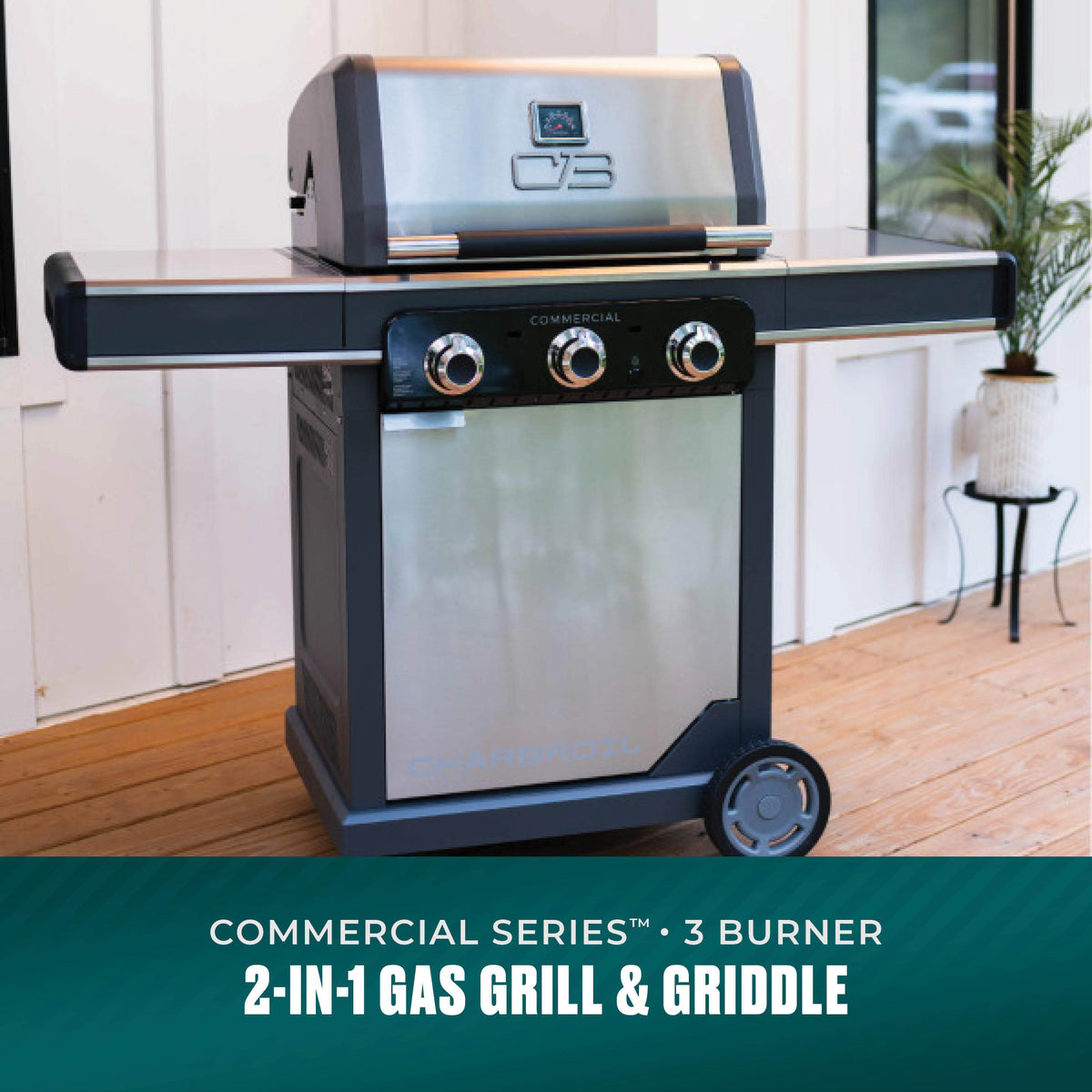 Char-Broil Commercial Series 3 Burner Gas Grill & Griddle