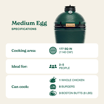 Big Green Egg Medium Ceramic Kamado Grill