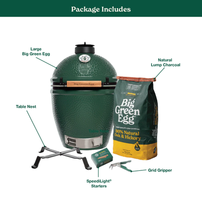 Big Green Egg Large Ceramic Kamado Grill Built-in Package for contractors and custom kitchens