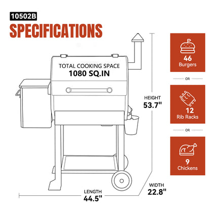 Z Grills 10502B WiFi XL Pellet Grill