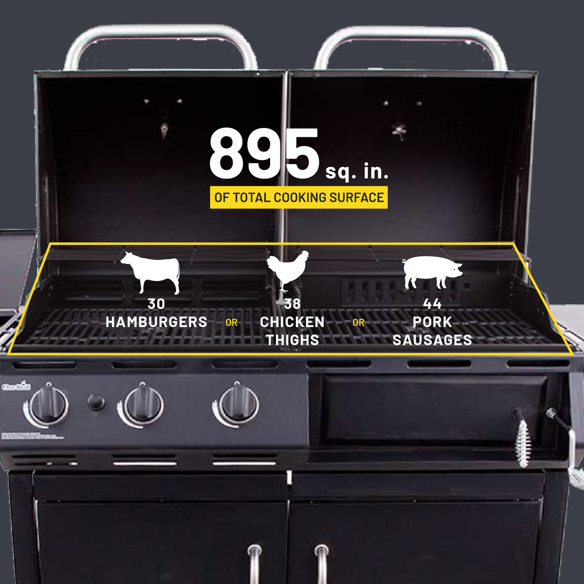 Char-Broil Deluxe Charcoal & Gas Combo Grill