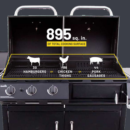Char-Broil Deluxe Charcoal & Gas Combo Grill