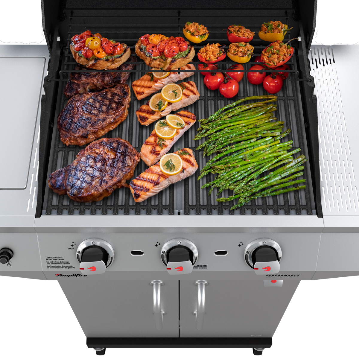 Char-Broil Performance 3B Gas Grill 375 Premium Silver