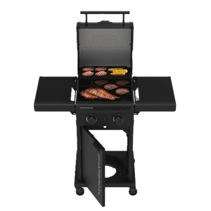 Char-Broil Performance Series FlavorMax 2-Burner Gas Grill, Cabinet, Black
