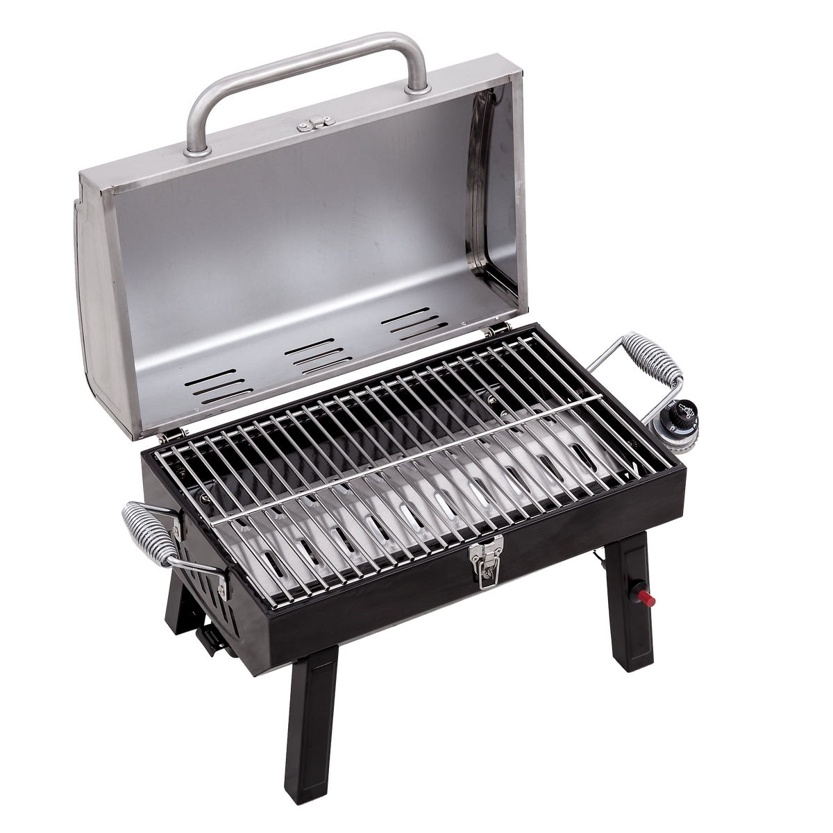 Char-Broil 1-Burner Portable Propane Gas Grill in Stainless Steel