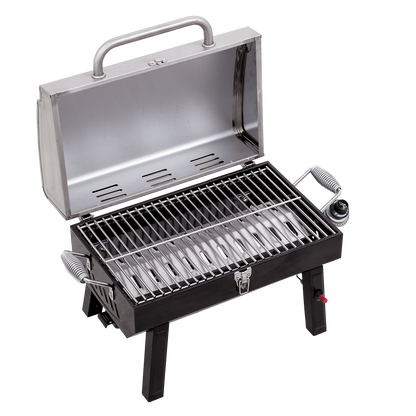 Char-Broil 1-Burner Portable Propane Gas Grill in Stainless Steel