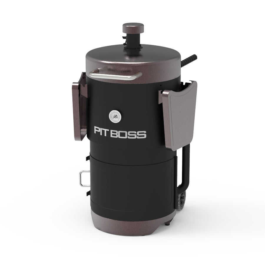 Pit Boss Mahogany Champion Barrel Charcoal Smoker - PBV24CB
