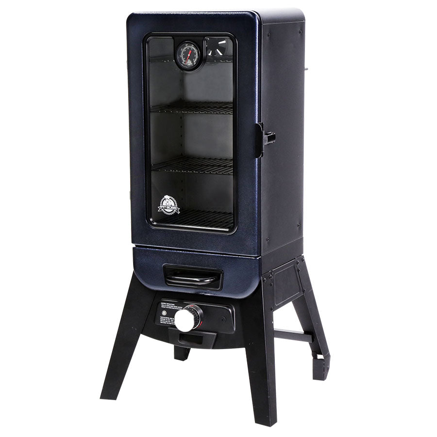 Pit Boss 3-Series Blue Hammertone Analog Vertical Smoker - PBV3A1