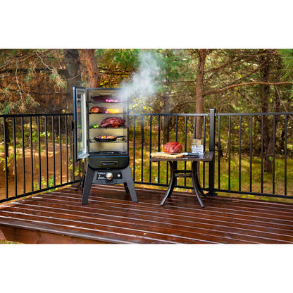 Pit Boss 3-Series Blue Hammertone Analog Vertical Smoker - PBV3A1