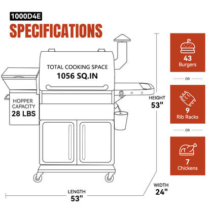 Z Grills BBQ Legend 1000D4E WiFi Pellet Grill