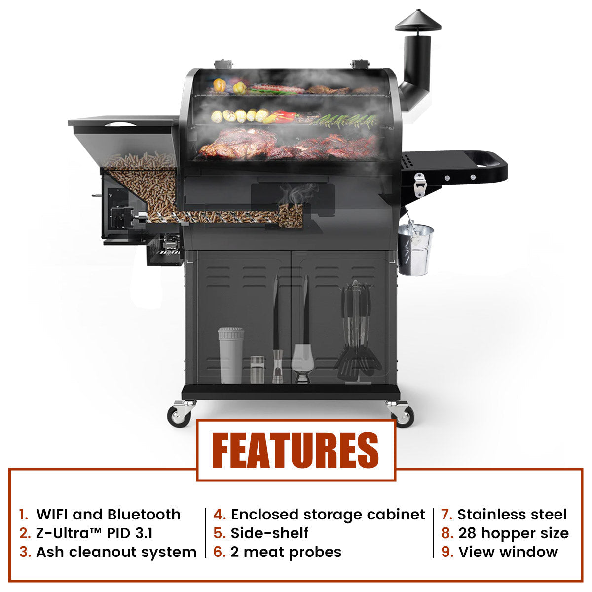 Z Grills BBQ Legend 1000D4E WiFi Pellet Grill