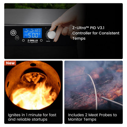 Z Grills 7002C2E WiFi - Stainless Steel Pellet Grill