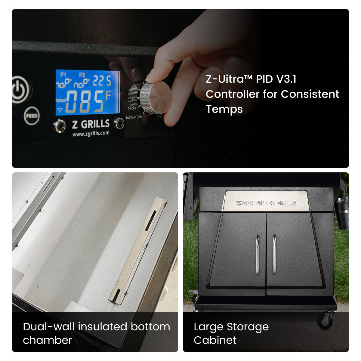 Z Grills 700D4E WiFi with Cabinet Pellet Grill