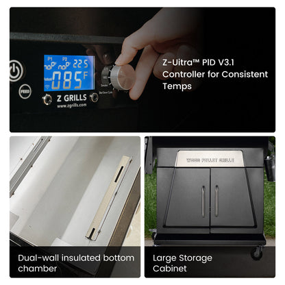 Z Grills 700D4E WiFi with Cabinet Pellet Grill