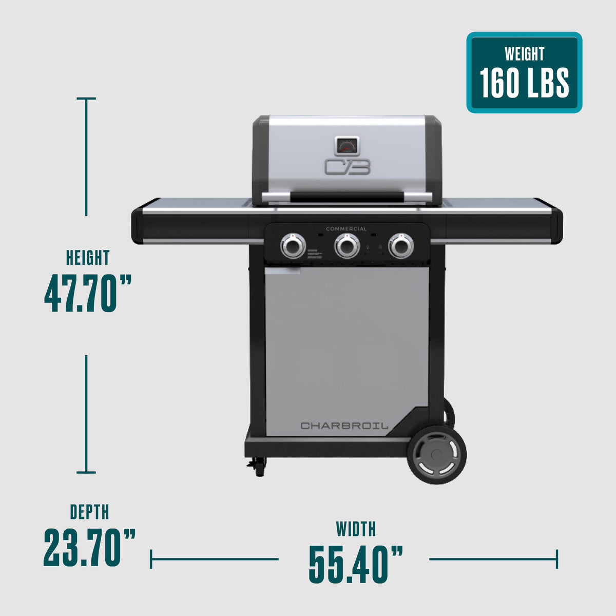 Char-Broil Commercial Series 3 Burner Gas Grill & Griddle