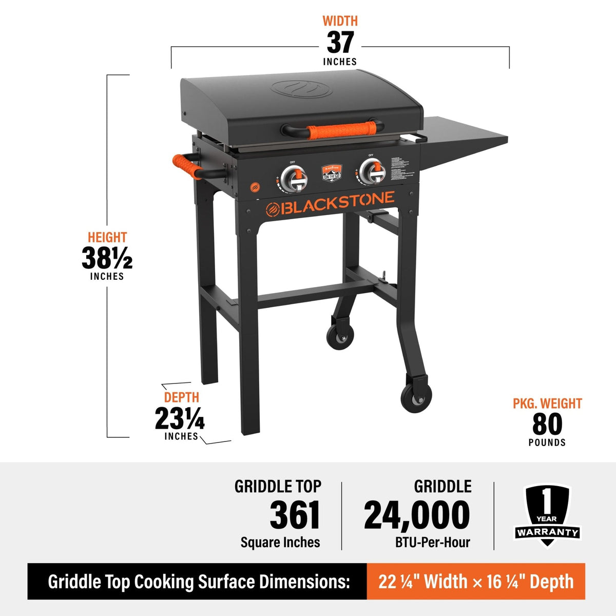 Blackstone On The Go 22in Cart Griddle W/Hood