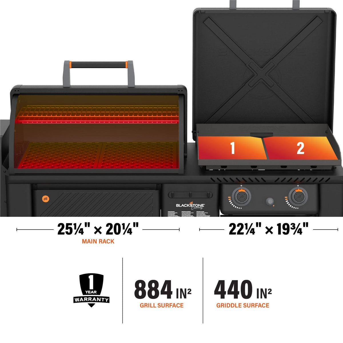 Blackstone 22" XL Griddle Pellet Grill Combo