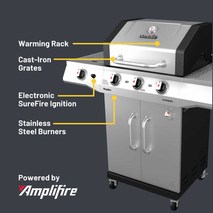 Char-Broil Performance 3B Gas Grill 375 Premium Silver