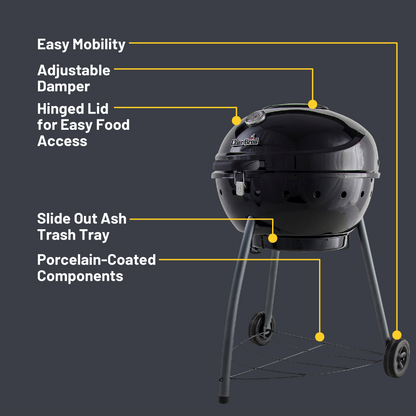 Char-Broil Kettleman TRU-Infrared Charcoal Grill Black