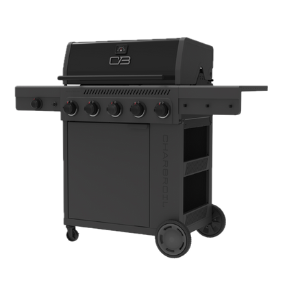 Char-Broil Performance Series FlavorMax 5-Burner Gas Grill & Griddle, Cabinet with Side Burner, Gray