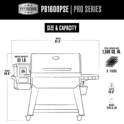 Pit Boss Pro Series 1600 Elite PSE Wood Pellet Grill