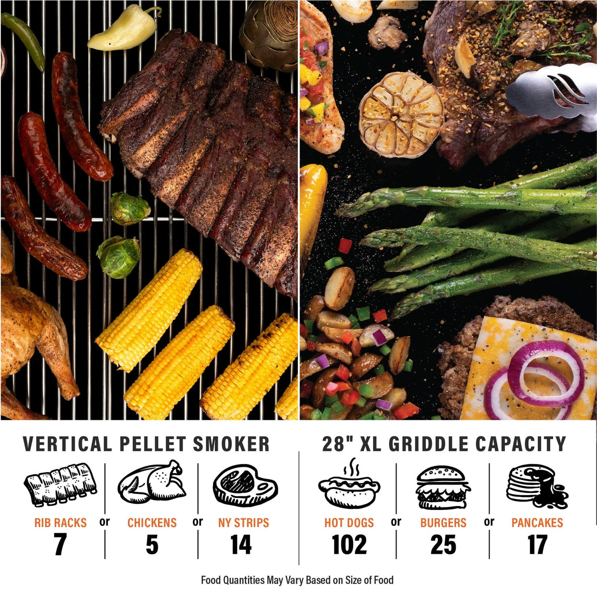 Blackstone 28" XL Griddle Vertical Pellet Smoker Combo