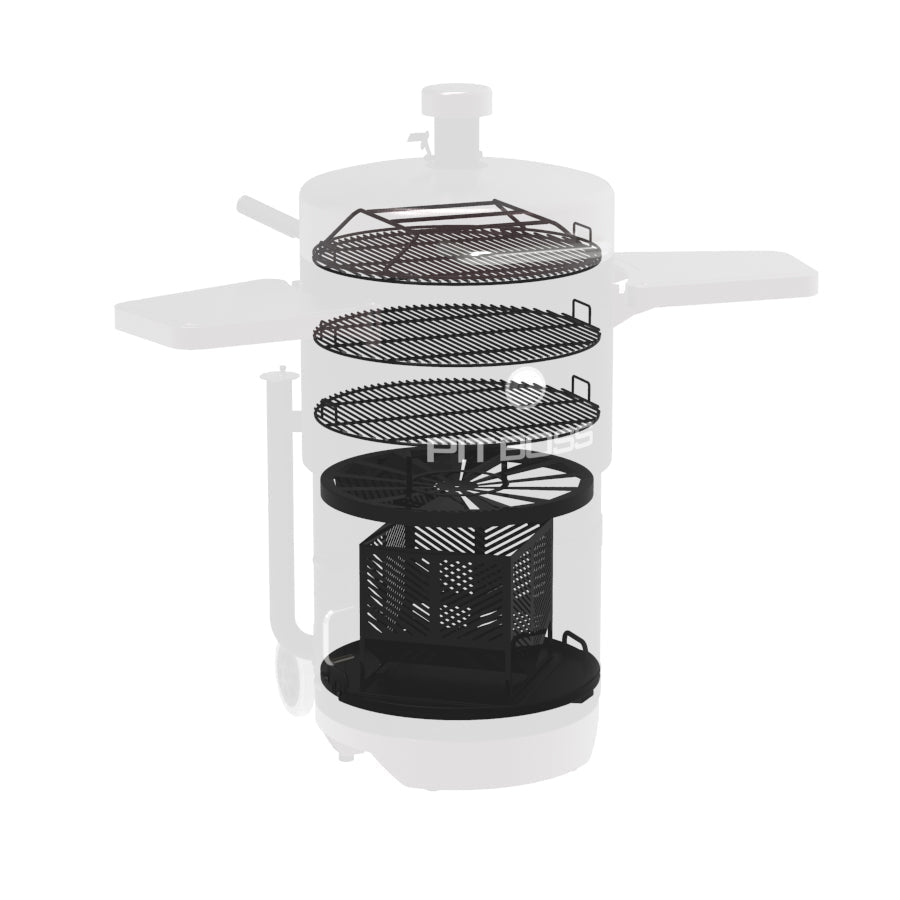 Pit Boss Mahogany Champion Barrel Charcoal Smoker - PBV24CB