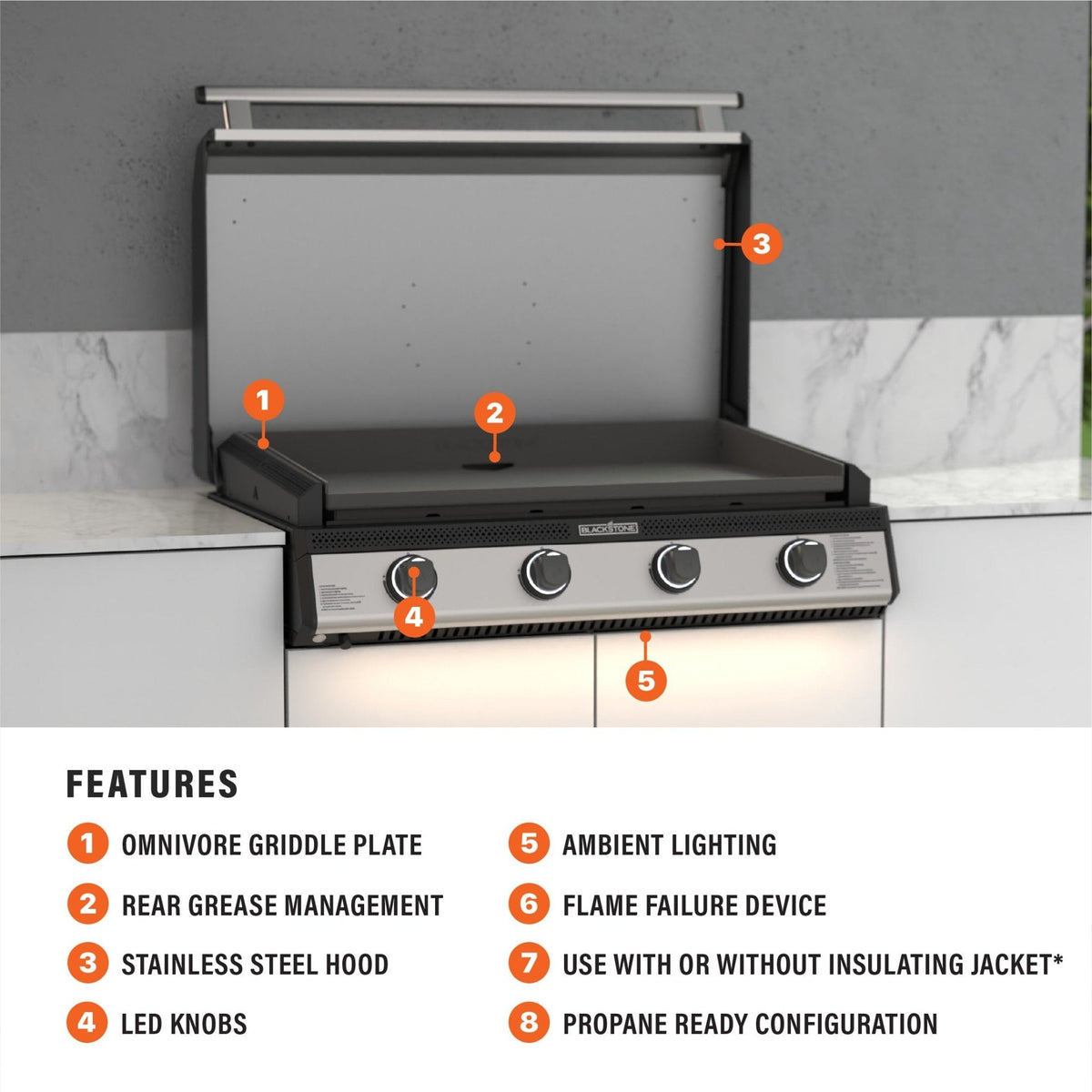 Blackstone 36" Drop-in Griddle with Hood