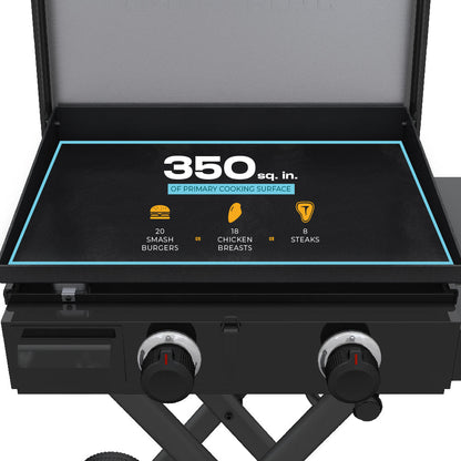 Char-Broil Performance Series 2-Burner Gas Griddle, Cart, Black