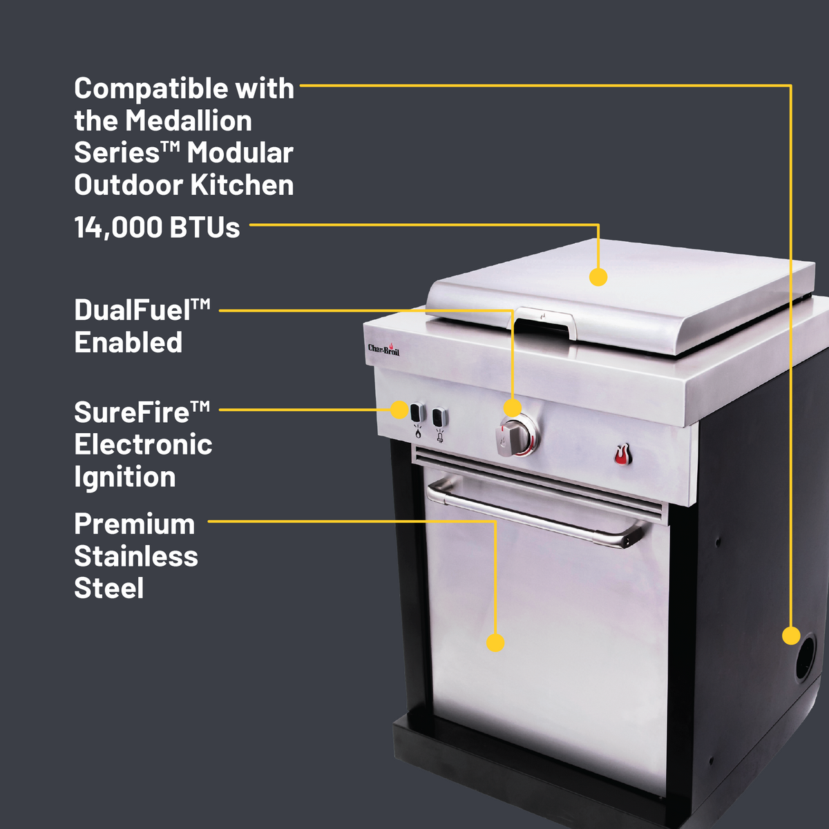Char-Broil Medallion Series Modular Outdoor Kitchen Griddle