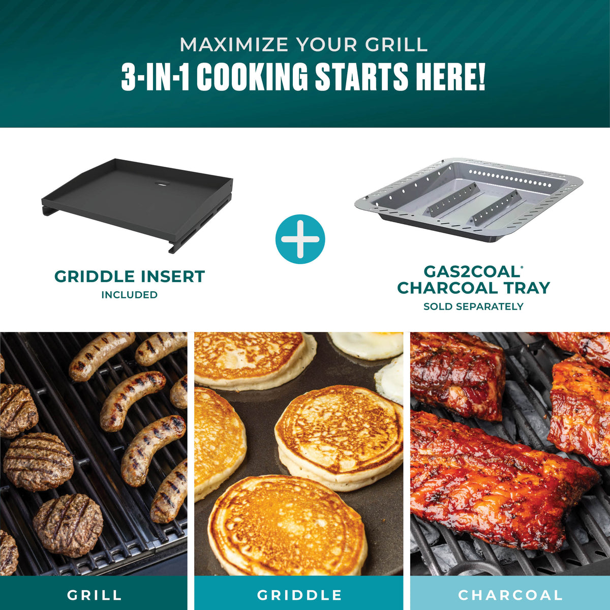 Char-Broil Pro Series 3 Burner Gas Grill & Griddle (Side Burner)