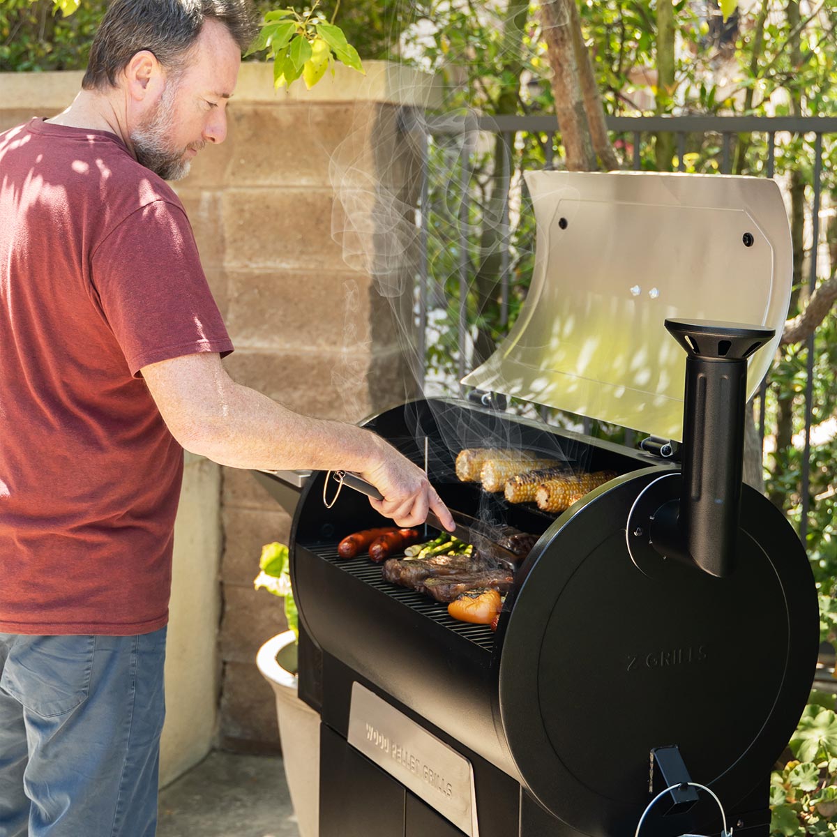 Z Grills 700D4E WiFi with Cabinet Pellet Grill
