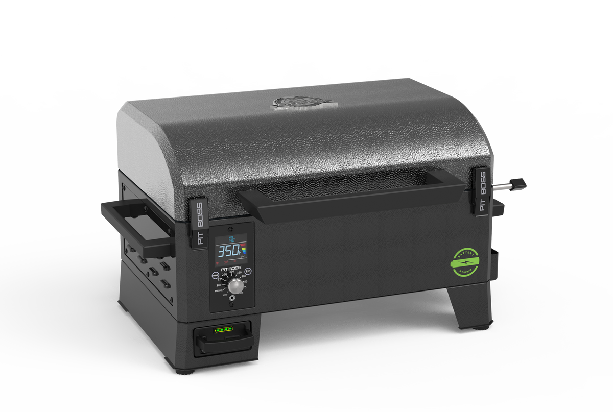 Pit Boss Portable Battery Powered Wood Pellet Grill w/ Black Handle