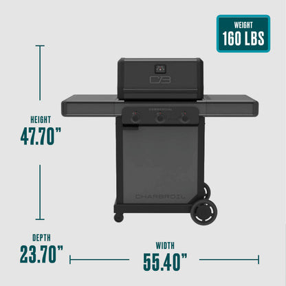 Char-Broil Commercial Series 3 Burner Gas Grill & Griddle (Black)