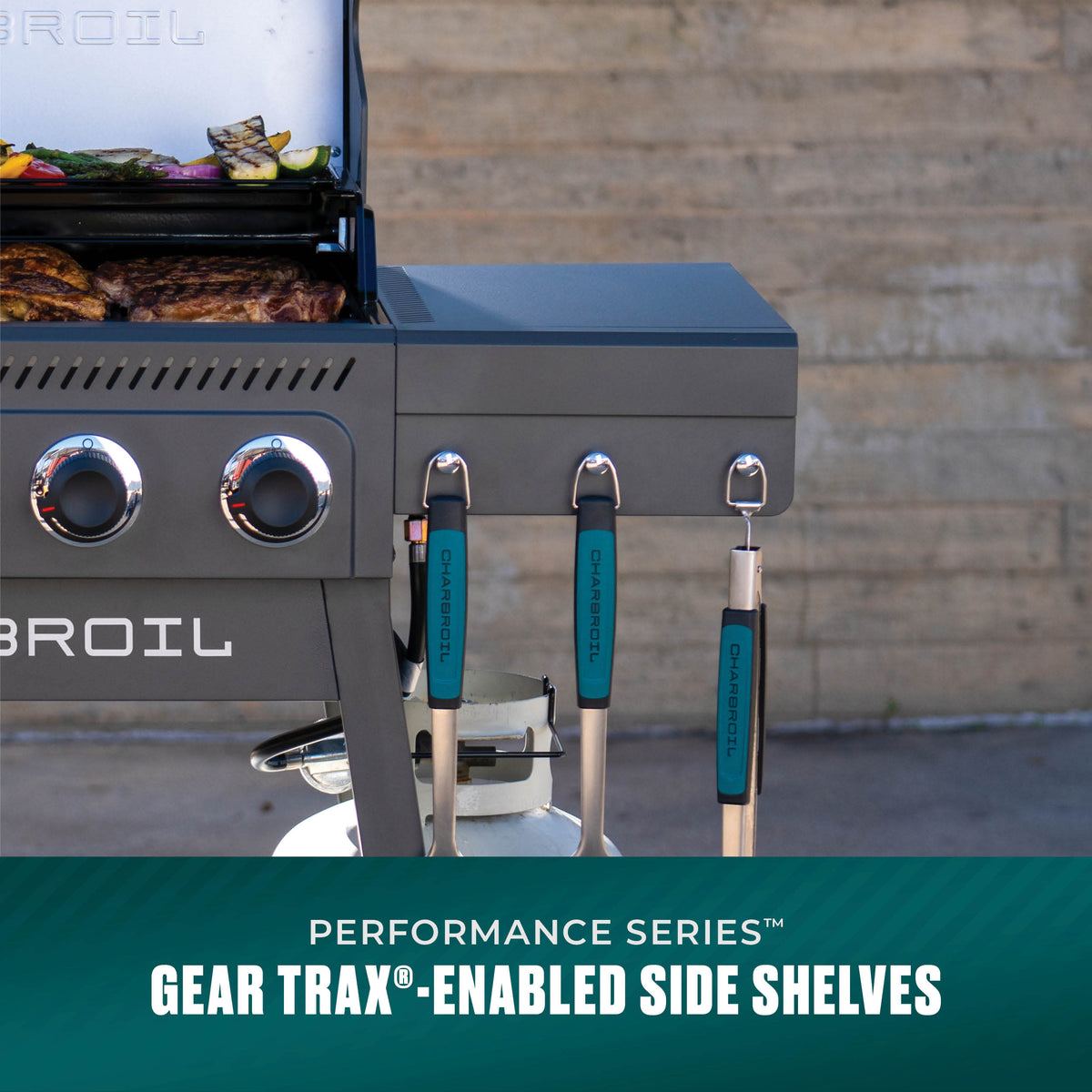 Char-Broil Performance Series 4-Burner Gas Grill with FlavorMax (Cart, Gray)