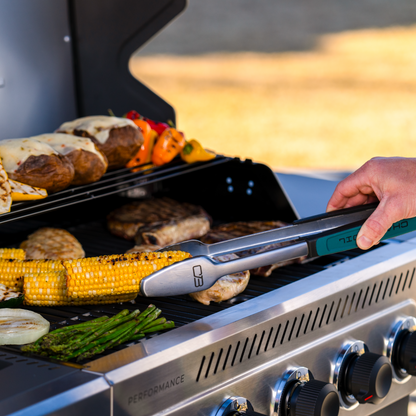 Char-Broil Performance Series FlavorMax 5-Burner Gas Grill, Cabinet with Side Burner, Gray
