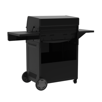 Char-Broil Performance Series FlavorMax 5-Burner Gas Grill, Cabinet with Side Burner, Blackout