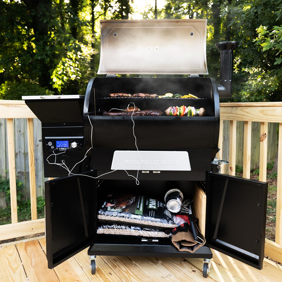 Z Grills 700D4E WiFi with Cabinet Pellet Grill