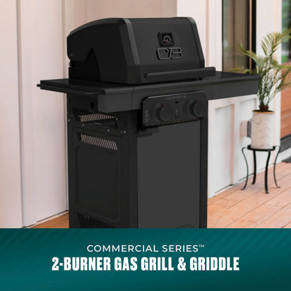 Char-Broil Commercial Series 2 Burner Gas Grill & Griddle (Black)