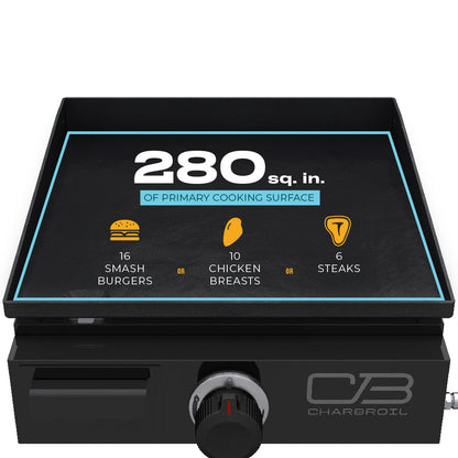 Char-Broil Performance Series 1-Burner Gas Griddle, Black