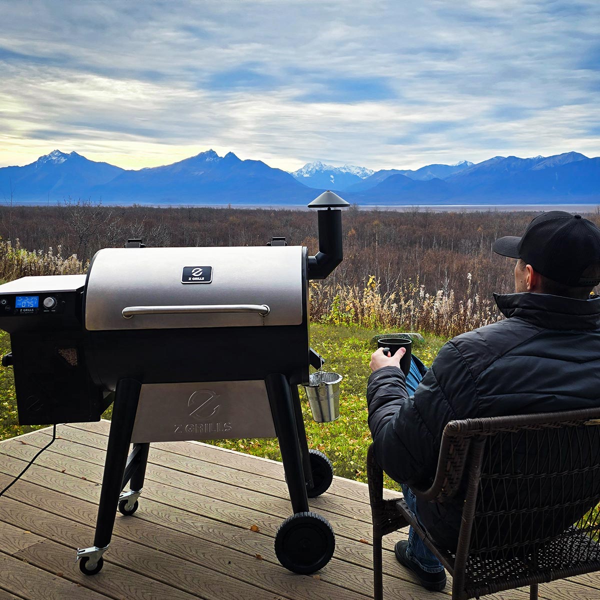 Z Grills 7002C2E WiFi - Stainless Steel Pellet Grill