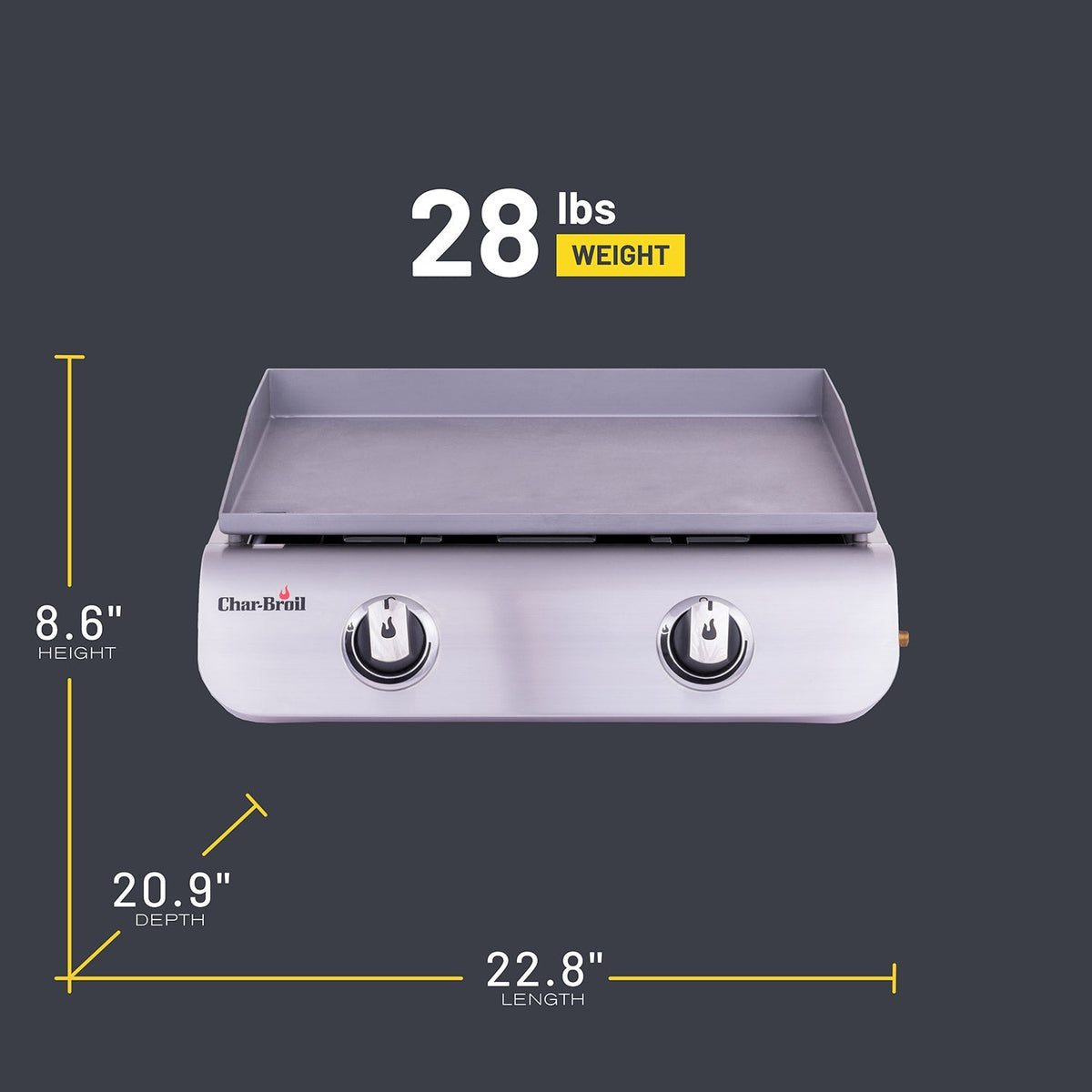 Char-Broil 2-Burner Tabletop Gas Griddle