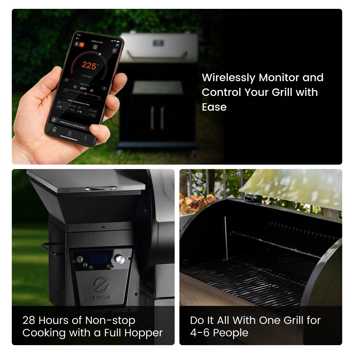 Z Grills 700D4E WiFi with Cabinet Pellet Grill