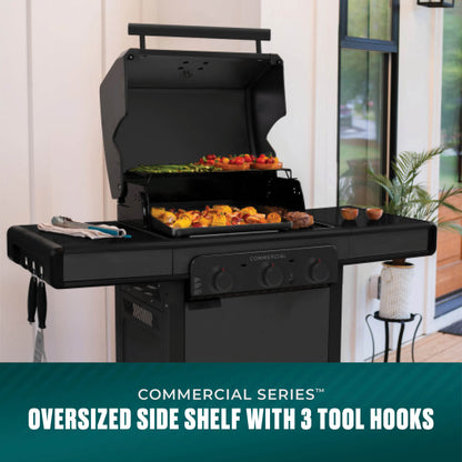 Char-Broil Commercial Series 3 Burner Gas Grill & Griddle (Black)