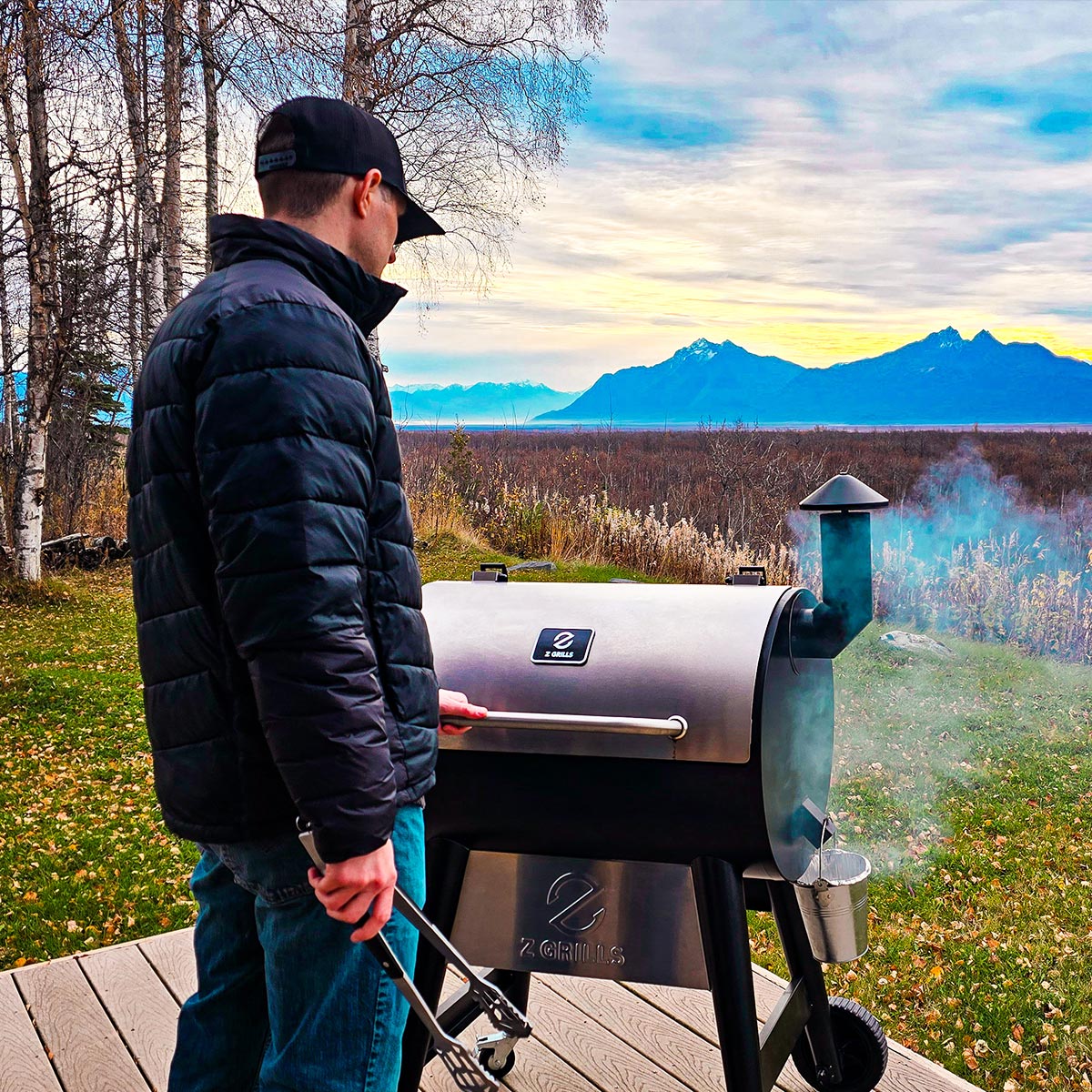 Z Grills 7002C2E WiFi - Stainless Steel Pellet Grill