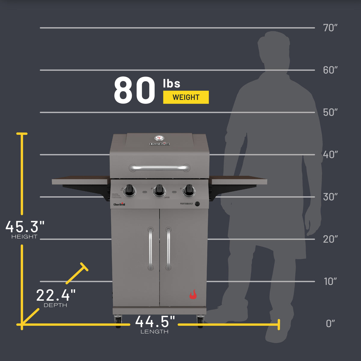 Char-Broil Performance 3B Cabinet 375 Stone