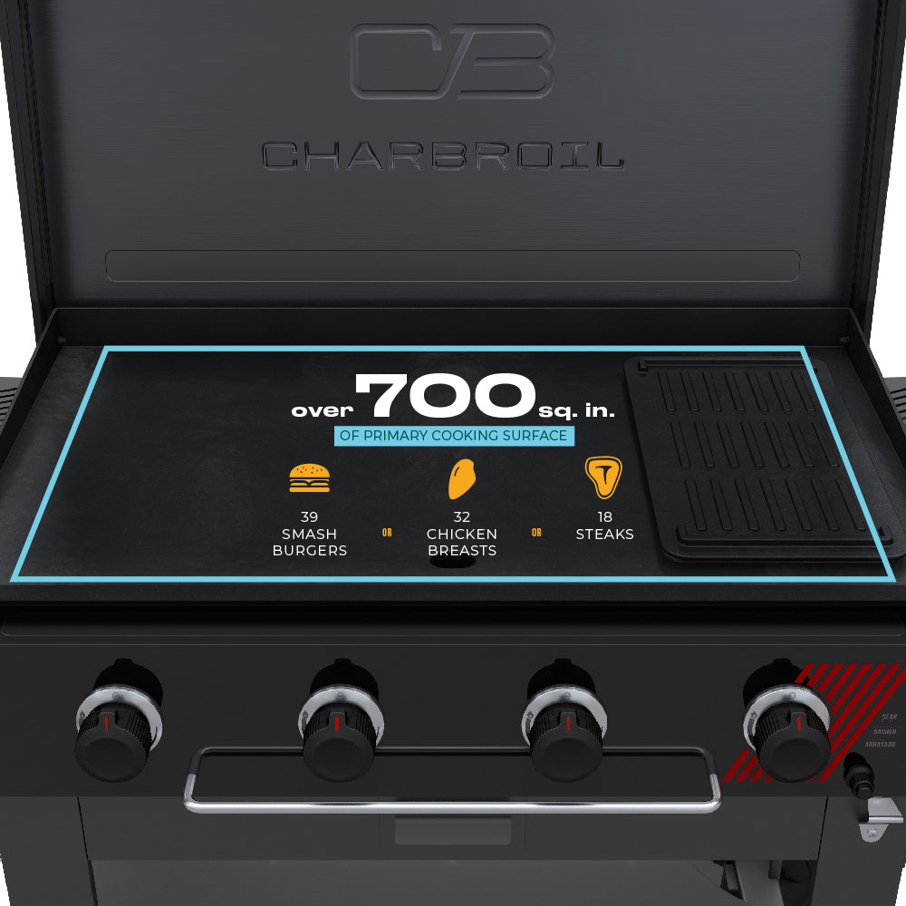 Char-Broil Performance Series 4-Burner Gas Griddle, Cart, Black